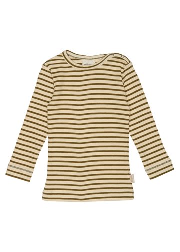 Petit Piao, T-shirt m. lange ærmer // Leaves/Cream